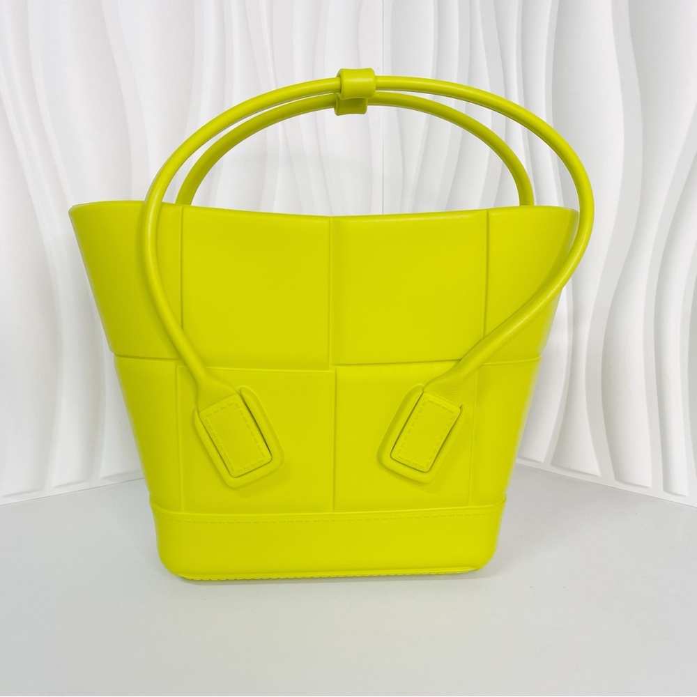 Bottega Veneta Arco Tote Bag Rubber Lime Yellow